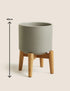 Medium Ceramic Planter with Stand